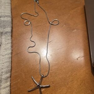 Silver Starfish Pendant Necklace